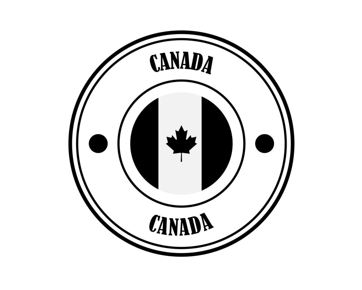 Canada ronde postzegel vector