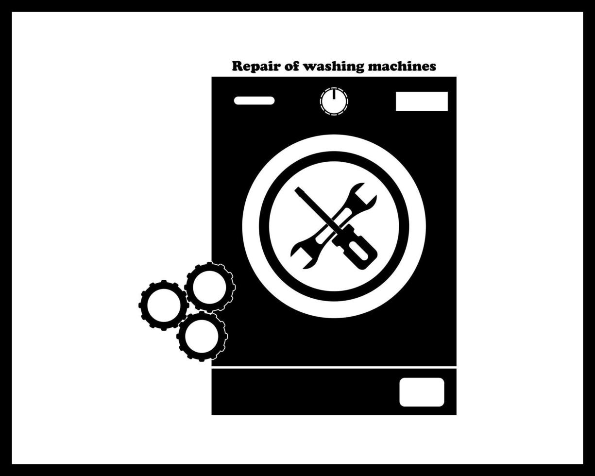 onderhoud van het wassen machines vector