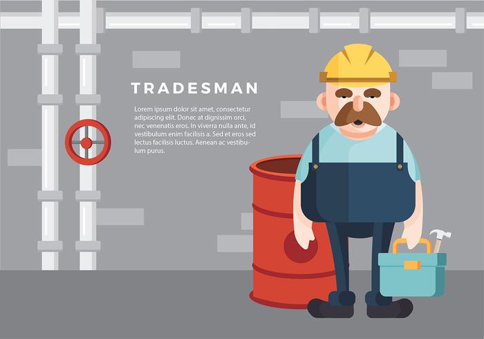 Tradesman Cartoon Gratis Vector