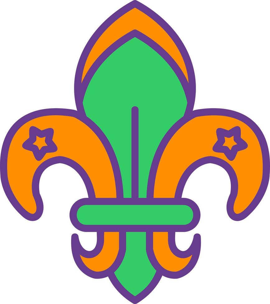 fleur de lis creatief icoon ontwerp vector