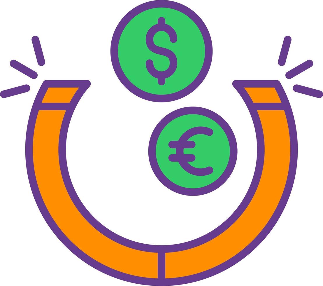 geld attractie creatief icoon ontwerp vector