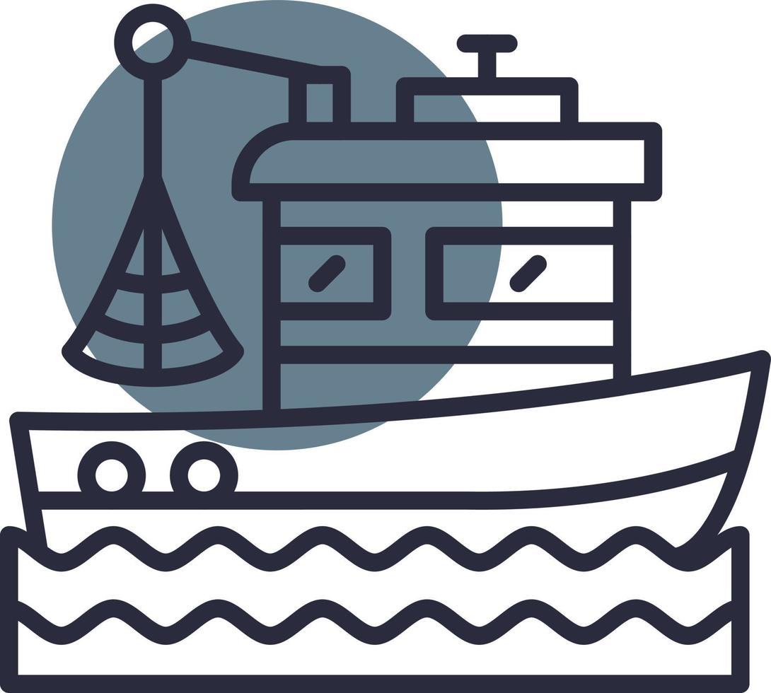 visvangst boot creatief icoon ontwerp vector