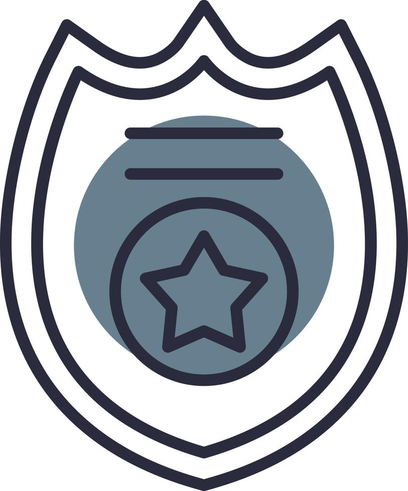 Politie insigne creatief icoon ontwerp vector