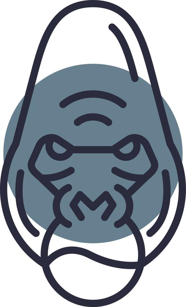 gorilla creatief icoon ontwerp vector