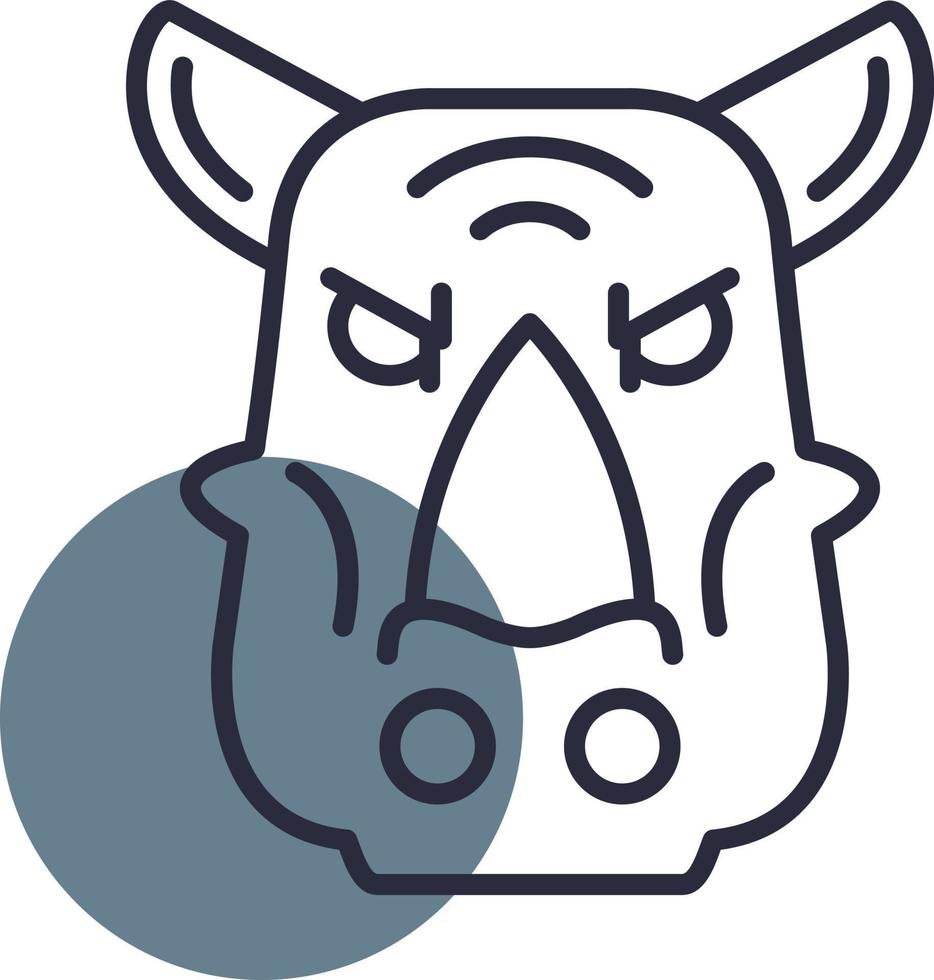 neushoorn creatief icoon ontwerp vector