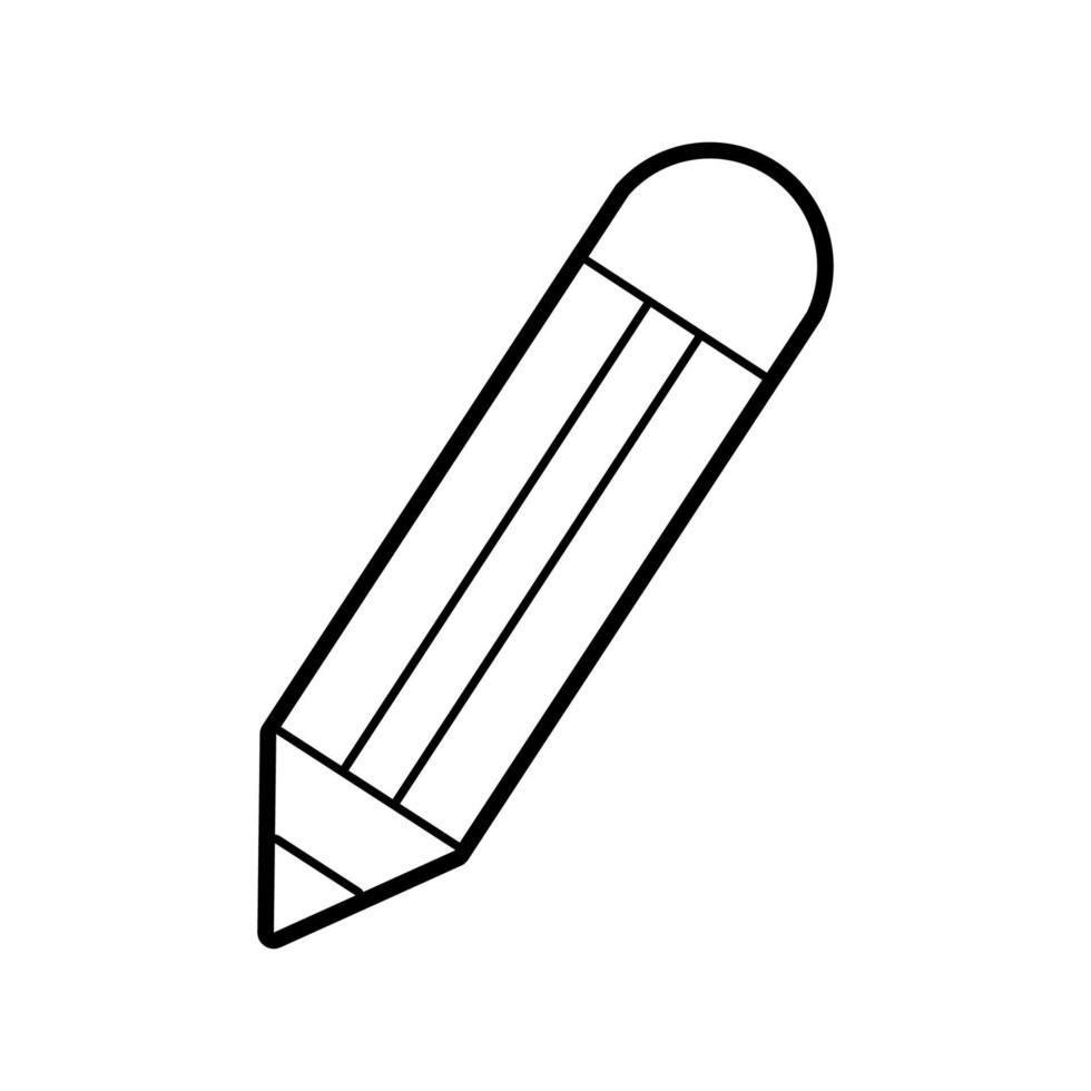 potlood vector ontwerp met lijnen geschikt voor kleur
