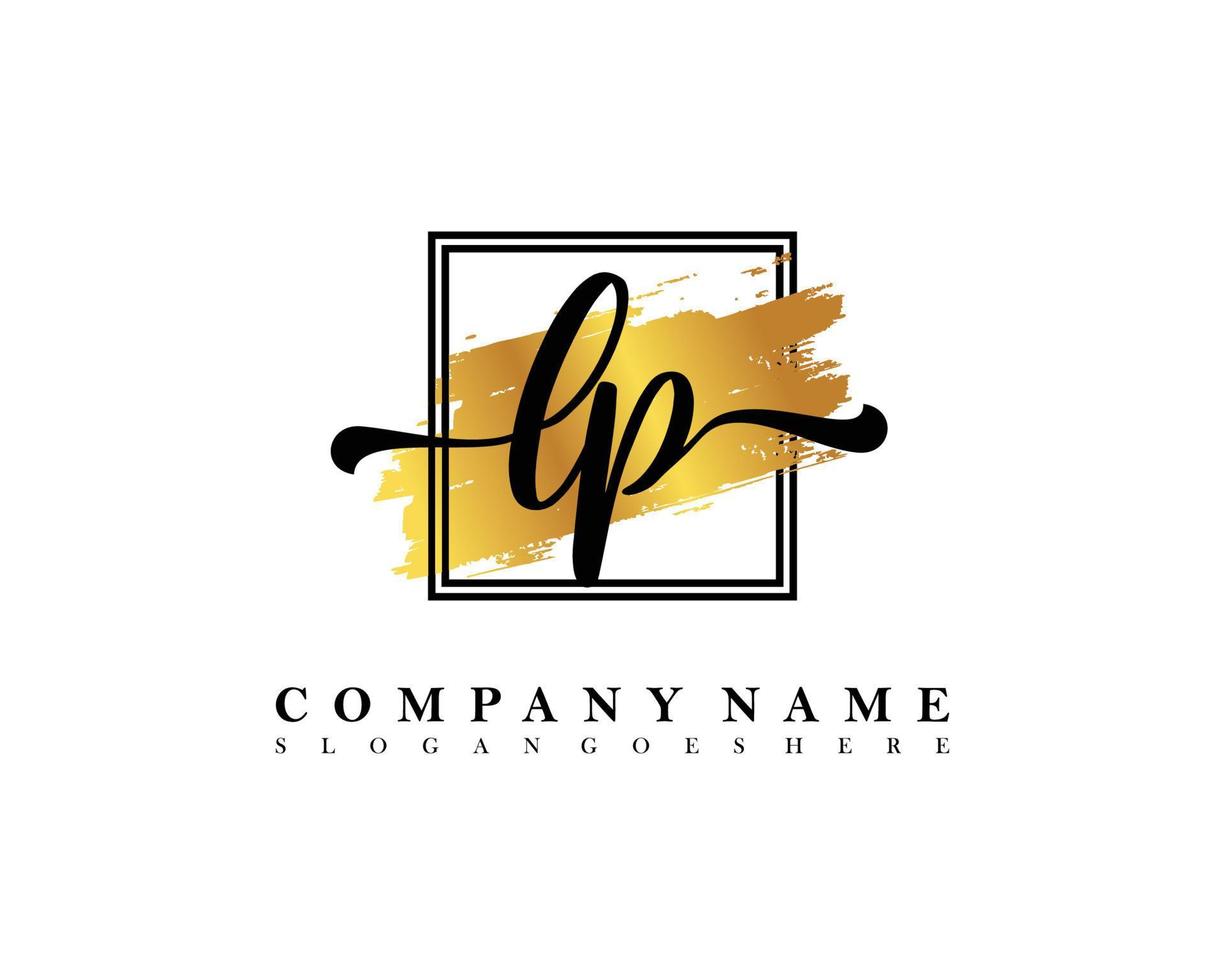 lp eerste handschrift logo concept vector