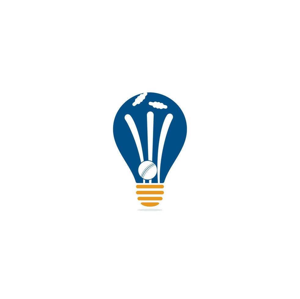 krekel wicket en bal lamp vorm concept logo. wicket en borgtocht logo, uitrusting teken. krekel kampioenschap logo. modern sport embleem vector illustratie. krekel logo