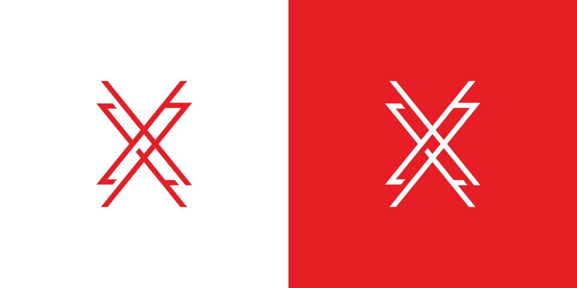 modern en verfijnd letter x initialen logo-ontwerp vector