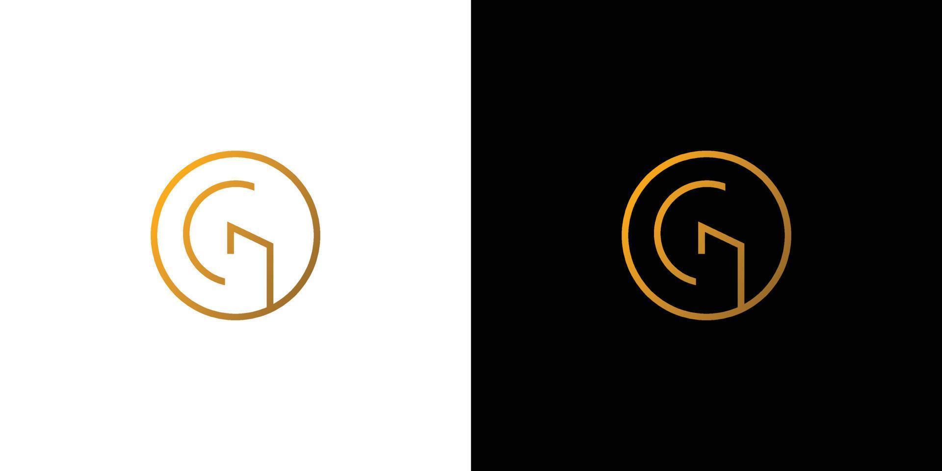 modern en uniek letter g initialen logo-ontwerp vector
