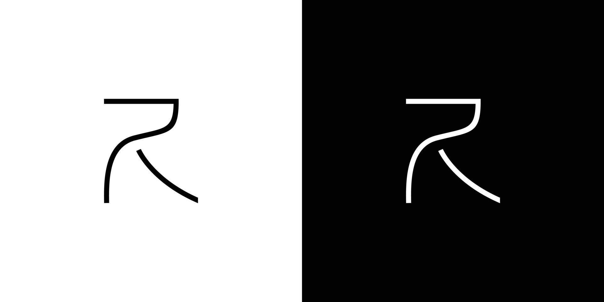 gemakkelijk en modern brief r initialen logo ontwerp 2 vector
