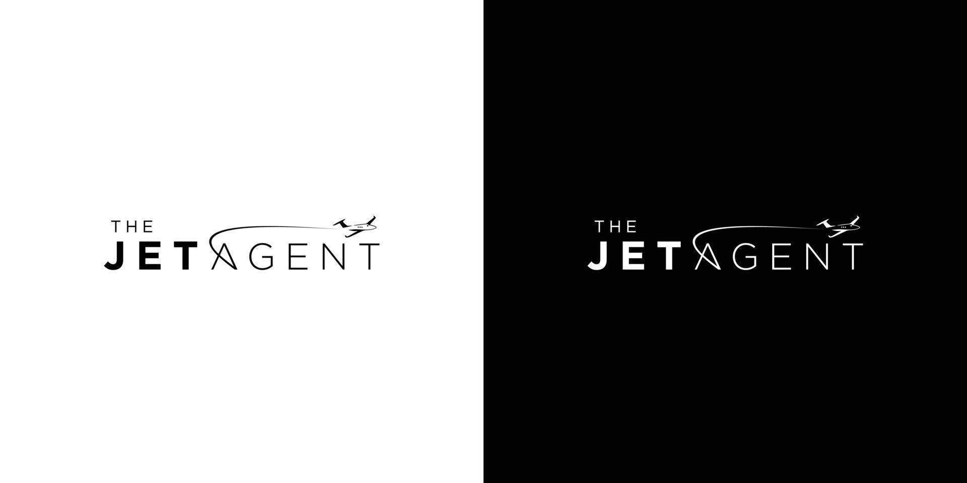 Jet vliegtuig logo ontwerp gemakkelijk en modern 6 vector