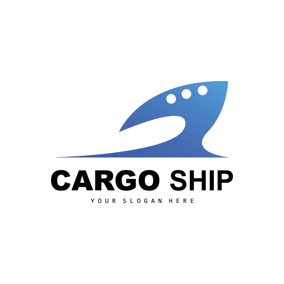 lading schip logo, snel lading schip vector, zeilboot, ontwerp voor schip fabricage bedrijf, waterweg het zeilen, marinier voertuigen, vervoer, logistiek vector