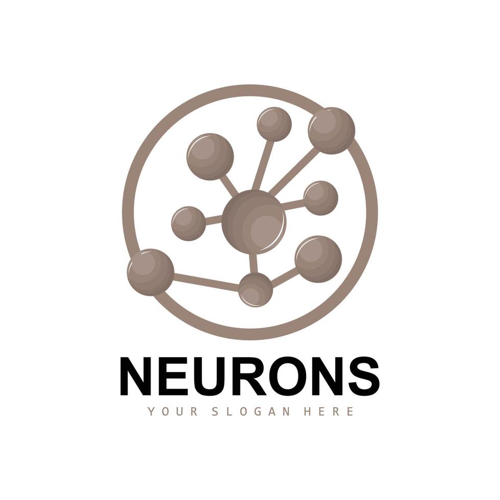 neuron logo, molecuul logo ontwerp, vector en, sjabloon illustratie