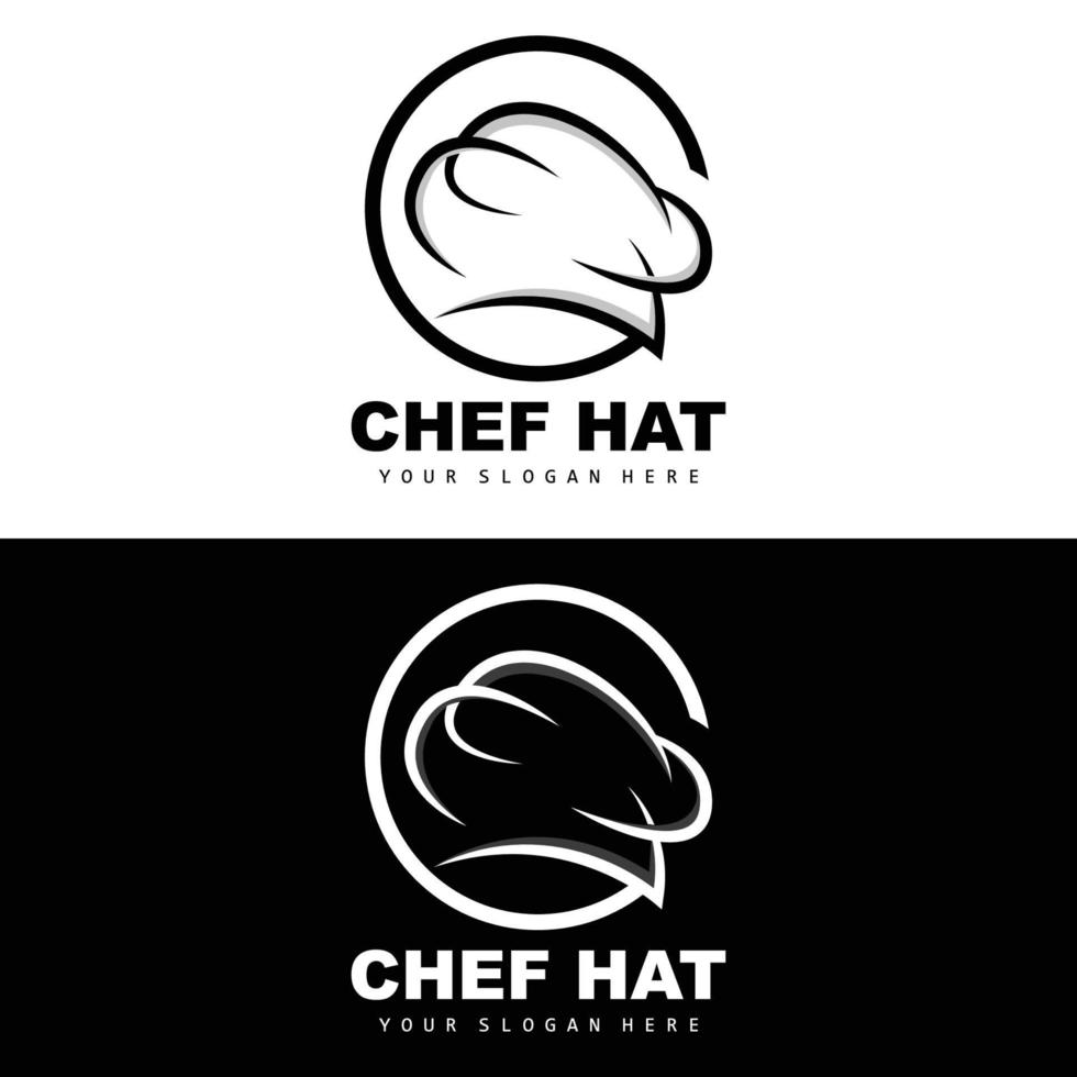 chef hoed logo, restaurant chef vector, ontwerp voor restaurant, horeca, deli, bakkerij vector