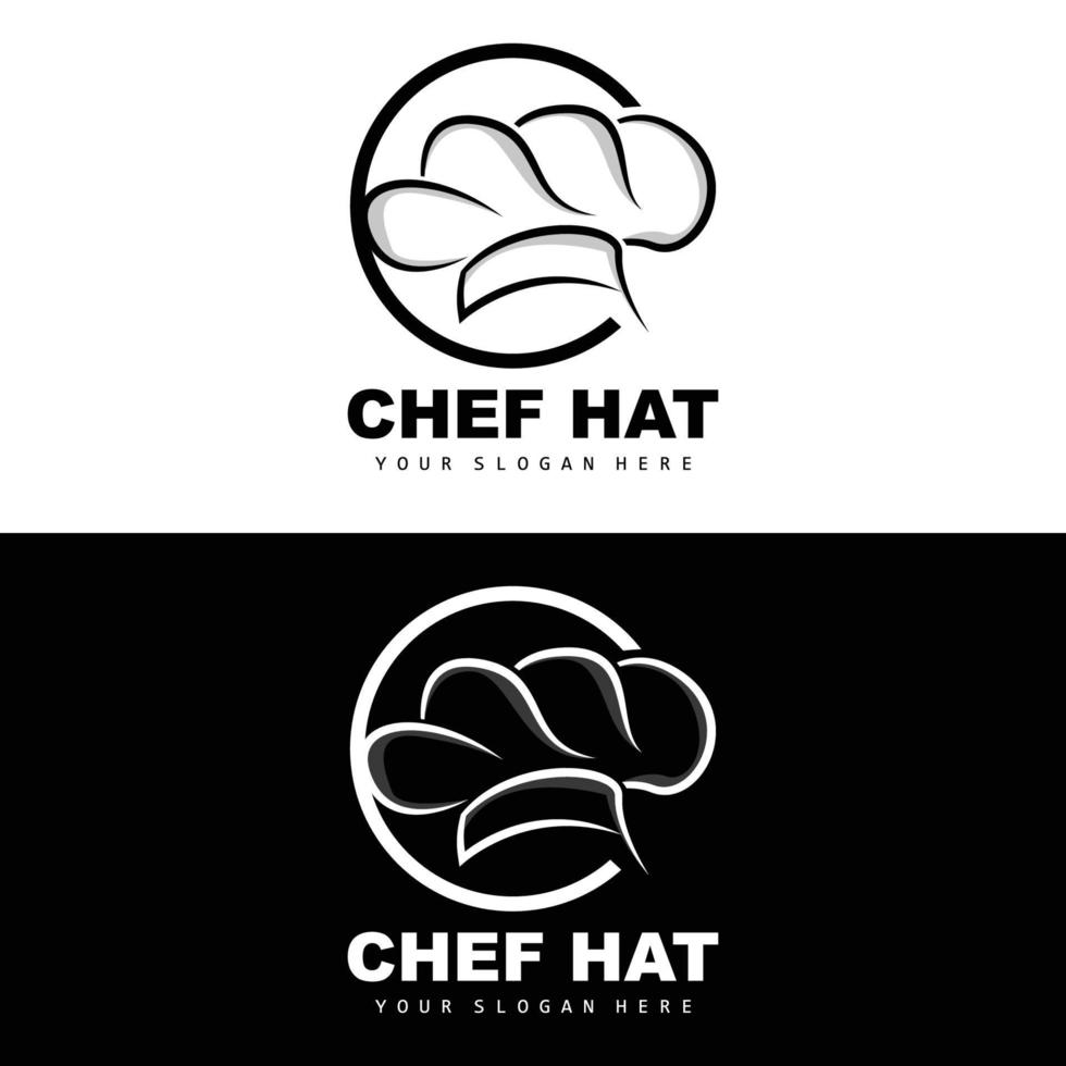 chef hoed logo, restaurant chef vector, ontwerp voor restaurant, horeca, deli, bakkerij vector