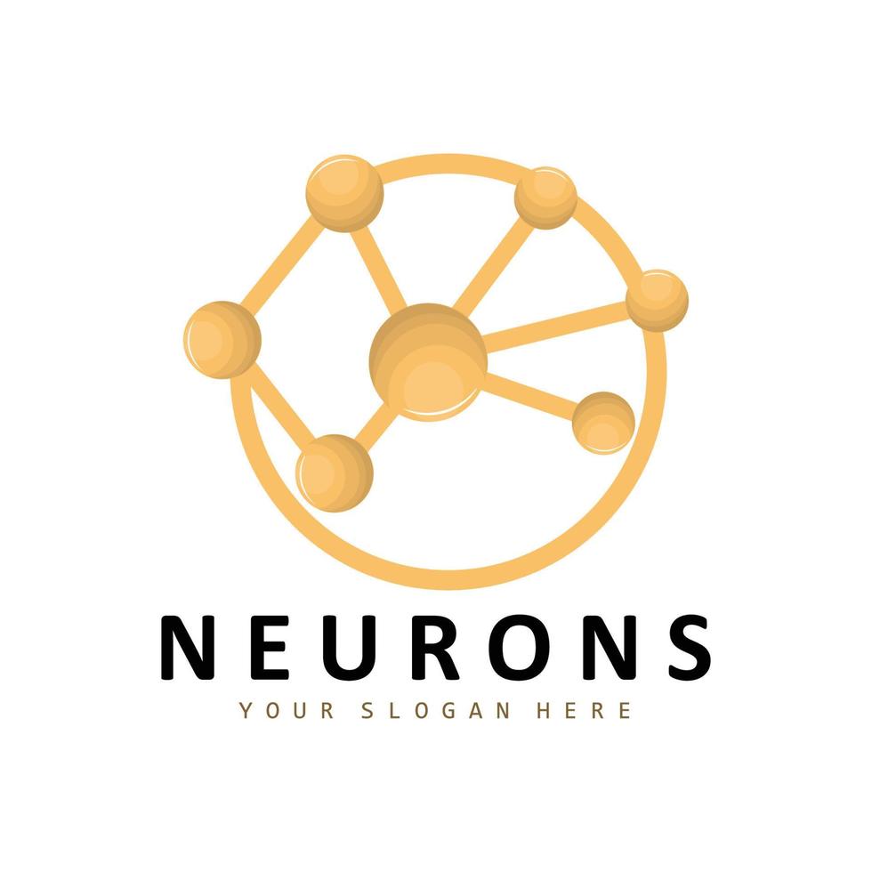 neuron logo, molecuul logo ontwerp, vector en, sjabloon illustratie