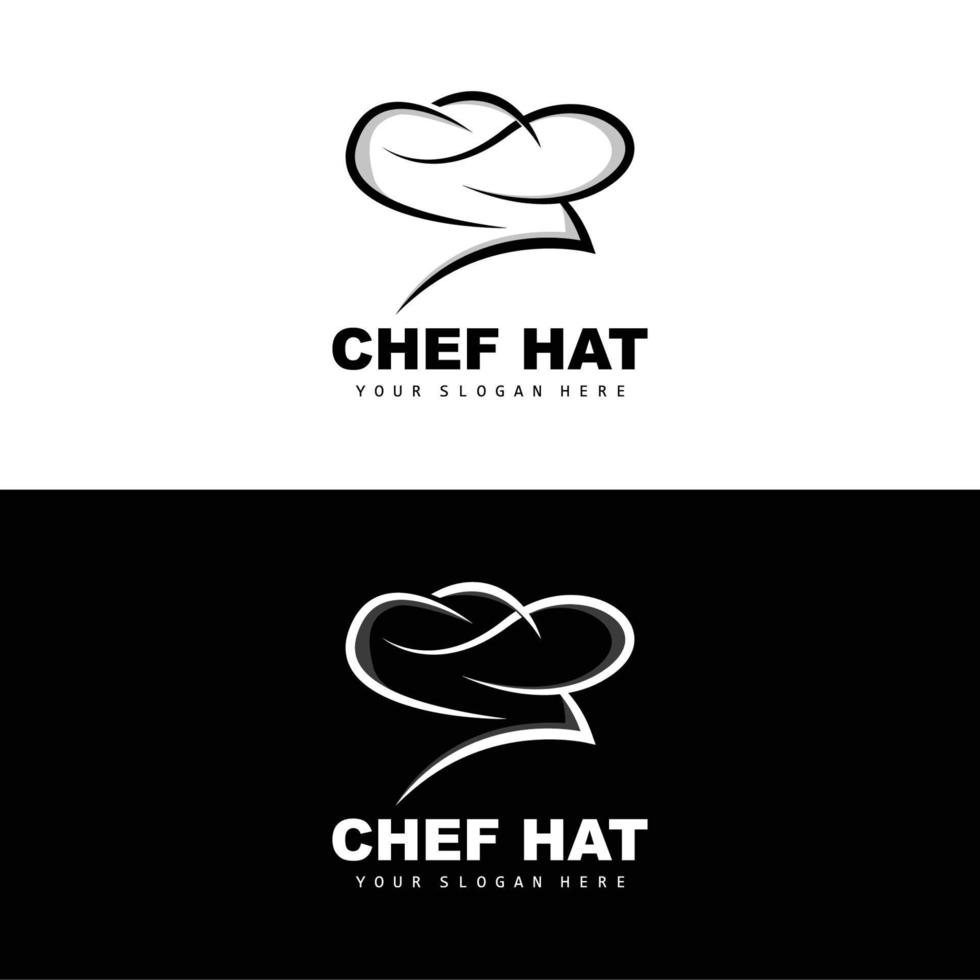 chef hoed logo, restaurant chef vector, ontwerp voor restaurant, horeca, deli, bakkerij vector