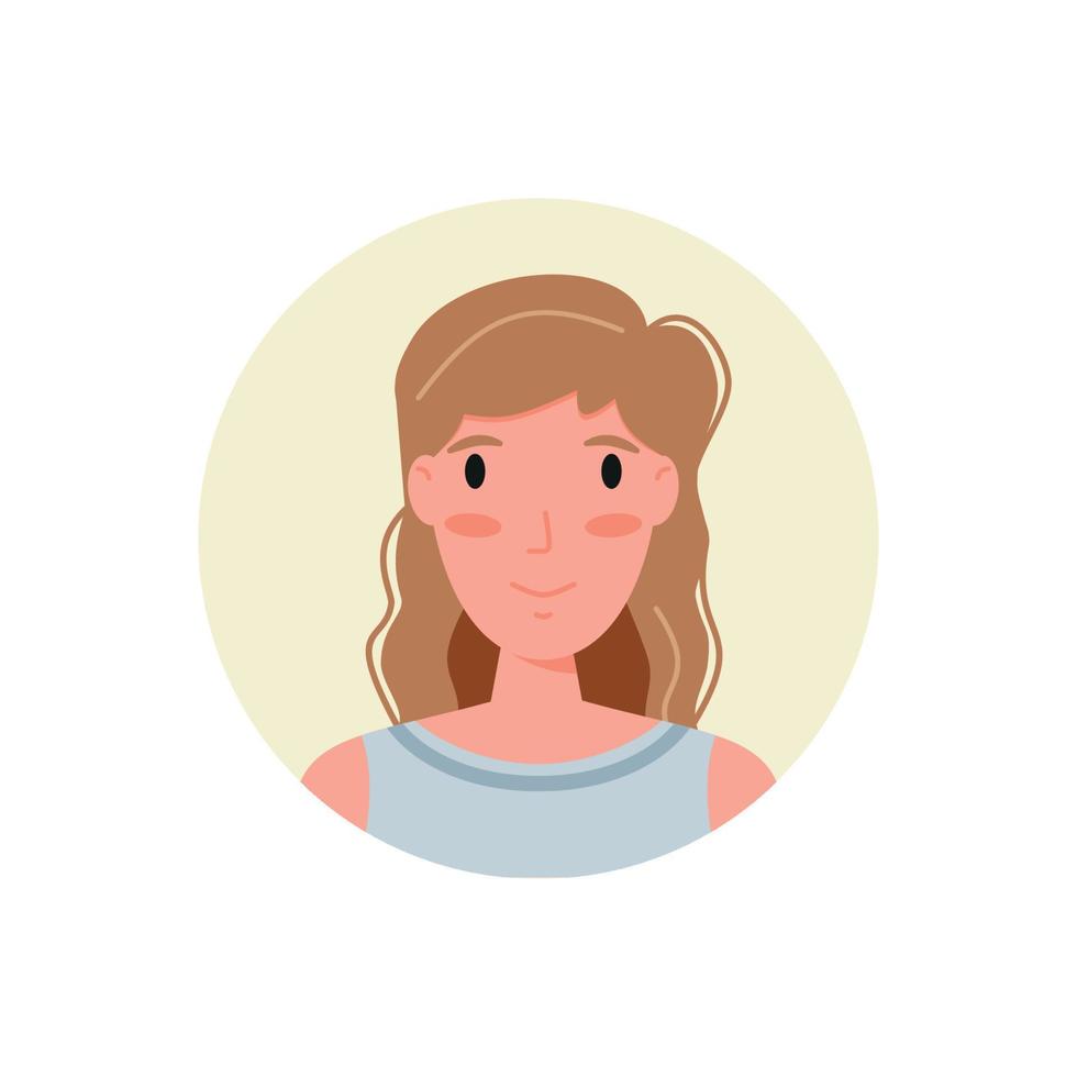 avatar vrouw. vlak ontwerp mensen karakters. vector illustratie eps 10