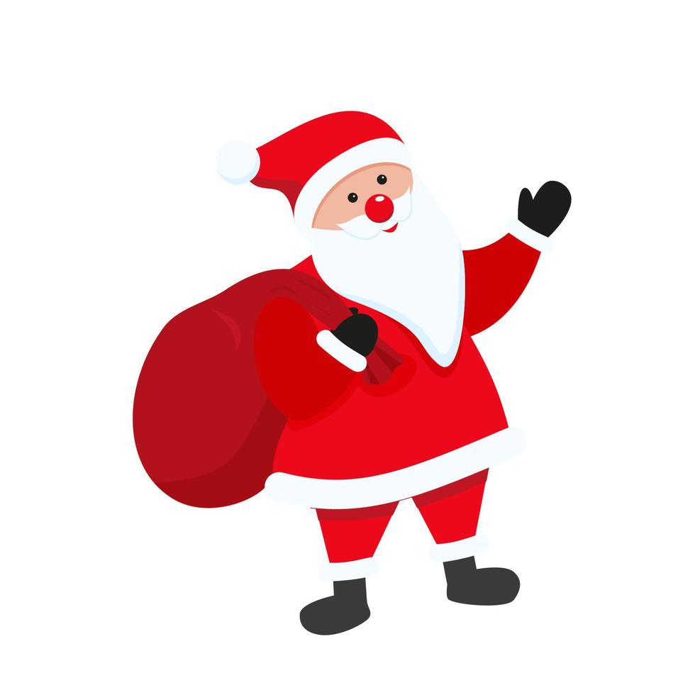 vector tekenfilm illustratie van schattig de kerstman claus. Kerstmis groet kaart vector illustratie ontwerp