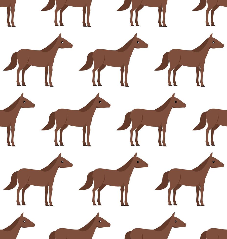 naadloos patroon met baai paarden rennen paarden en ruiters. vector
