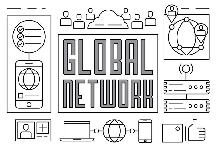 Lineaire Global Networking vector
