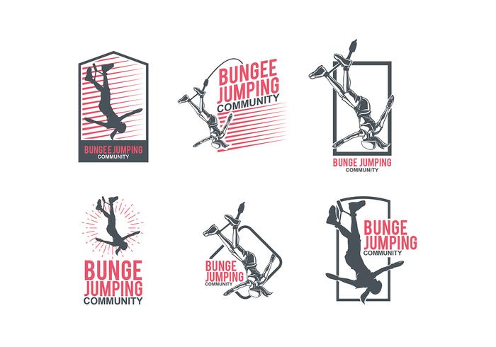 Bungee jump logo sjabloon vector