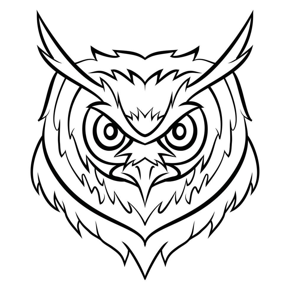 uil hoofd vectorillustratie vector