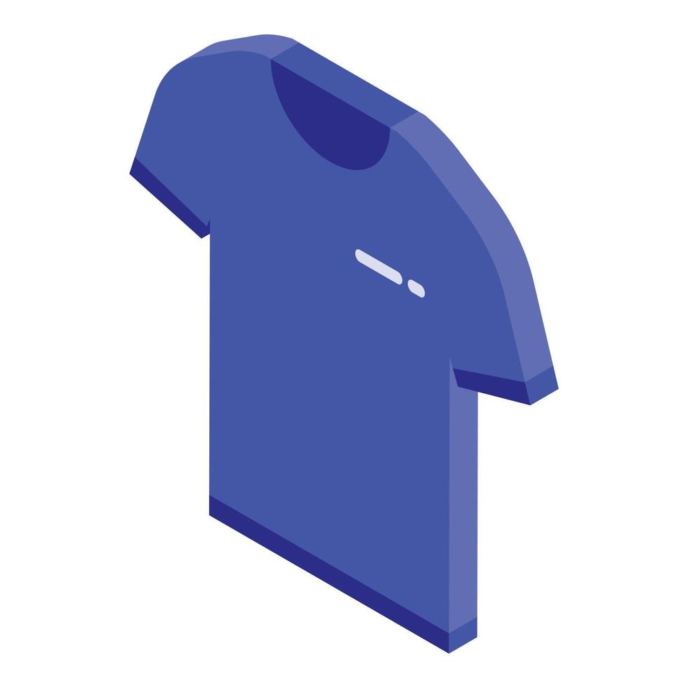 blauw voetbal overhemd icoon, isometrische stijl vector