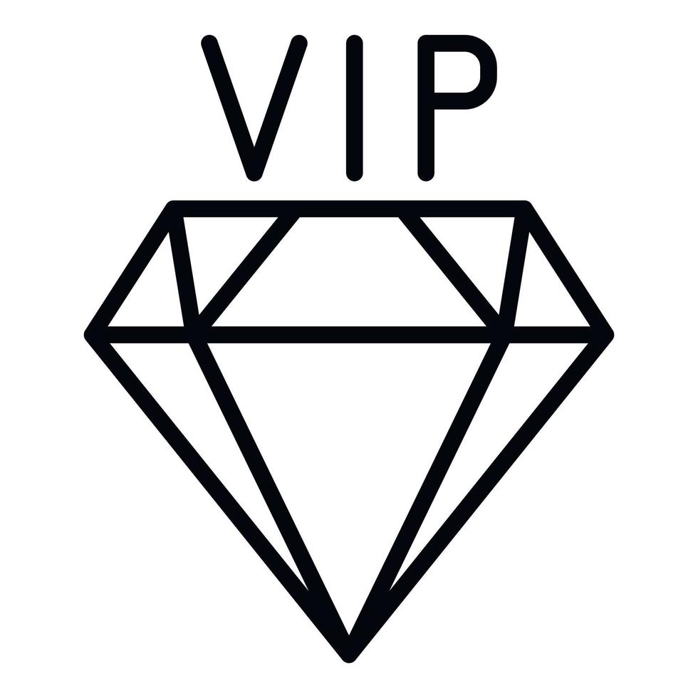 vip diamant icoon, schets stijl vector