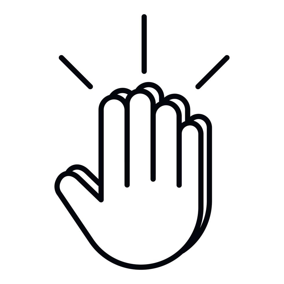 hand- geeft vijf icoon, schets stijl vector