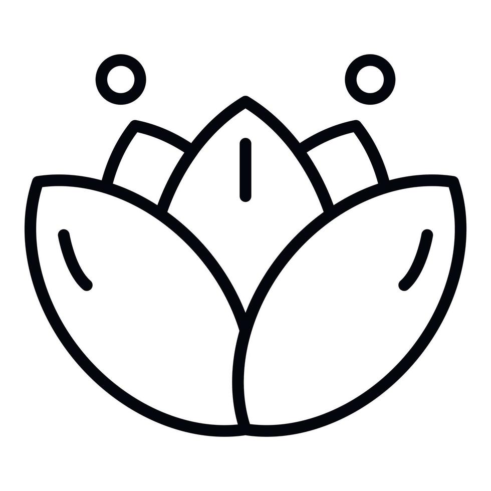 lotus bloem icoon, schets stijl vector