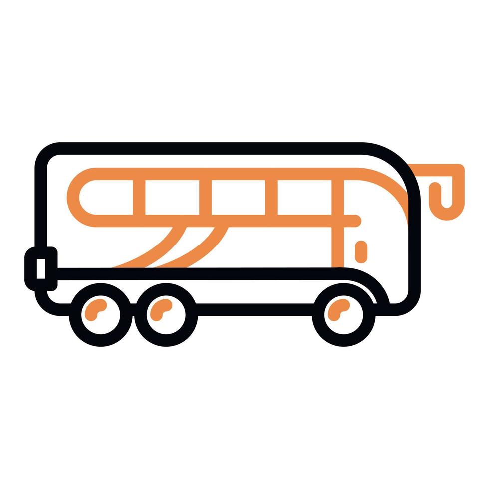 stad bus icoon, schets stijl vector