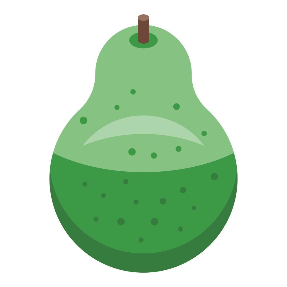 groen avocado icoon, isometrische stijl vector