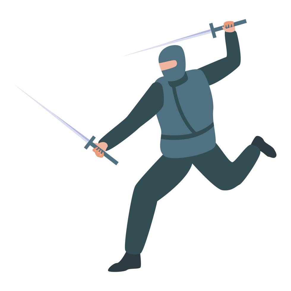 Ninja Zwaarden icoon, isometrische stijl vector