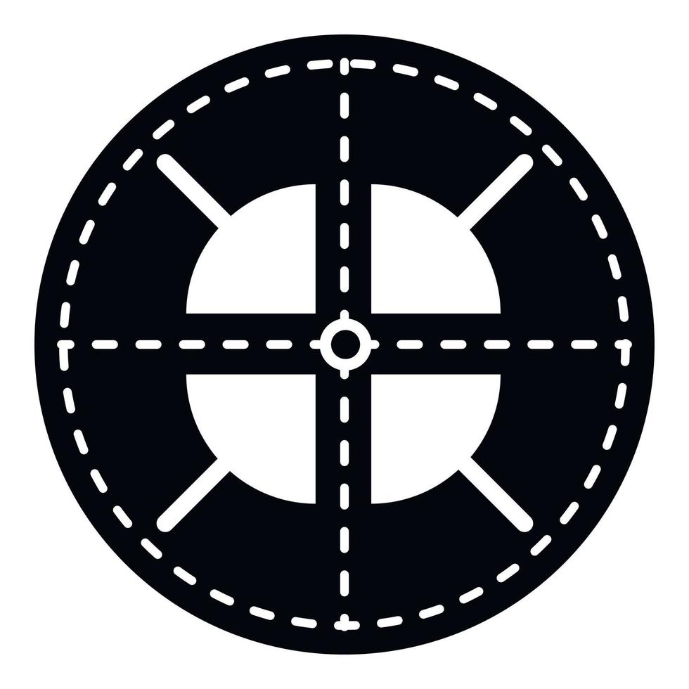 leger crosshair icoon, gemakkelijk stijl vector