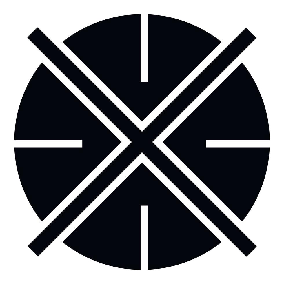 crosshair icoon, gemakkelijk stijl vector