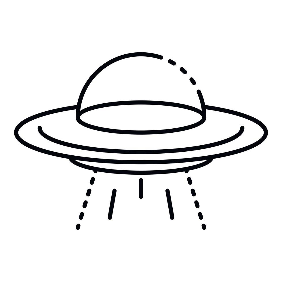 ufo icoon, schets stijl vector