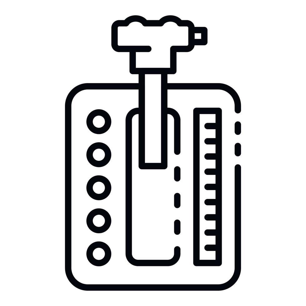 automatisch versnellingsbak icoon, schets stijl vector