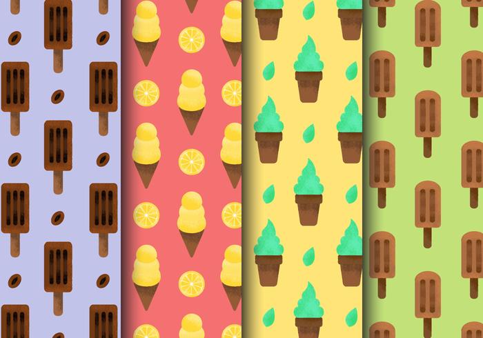 Gratis Grainy Ice Cream Patterns vector