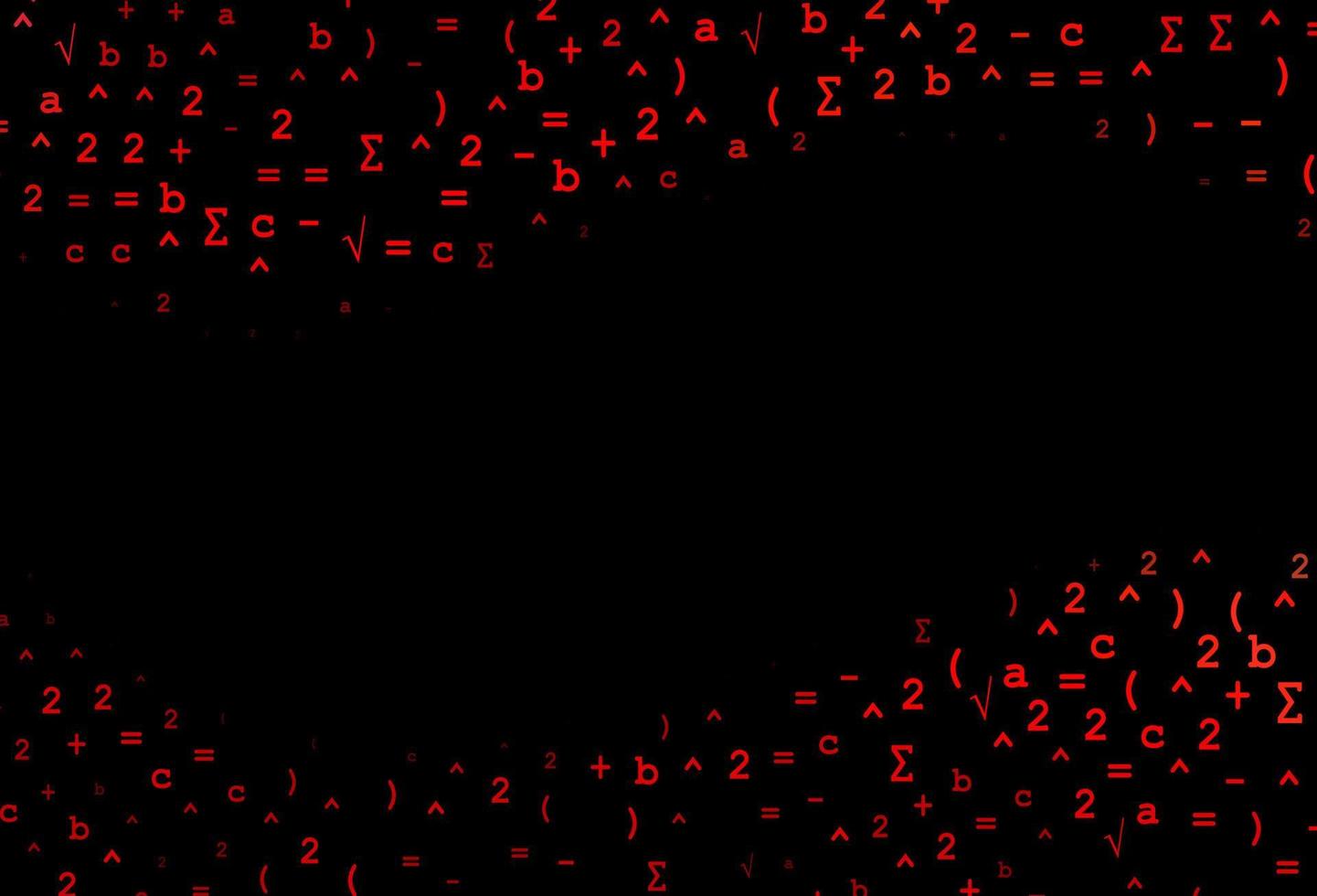 donker rood vector patroon met rekenkundig tekens.