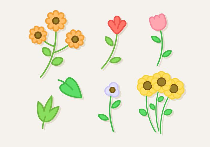 Gratis Platte Planten Vector