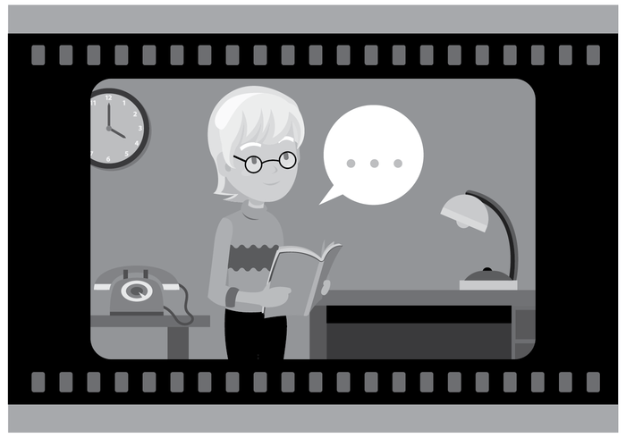 Gratis Silent Film Actrice Vector