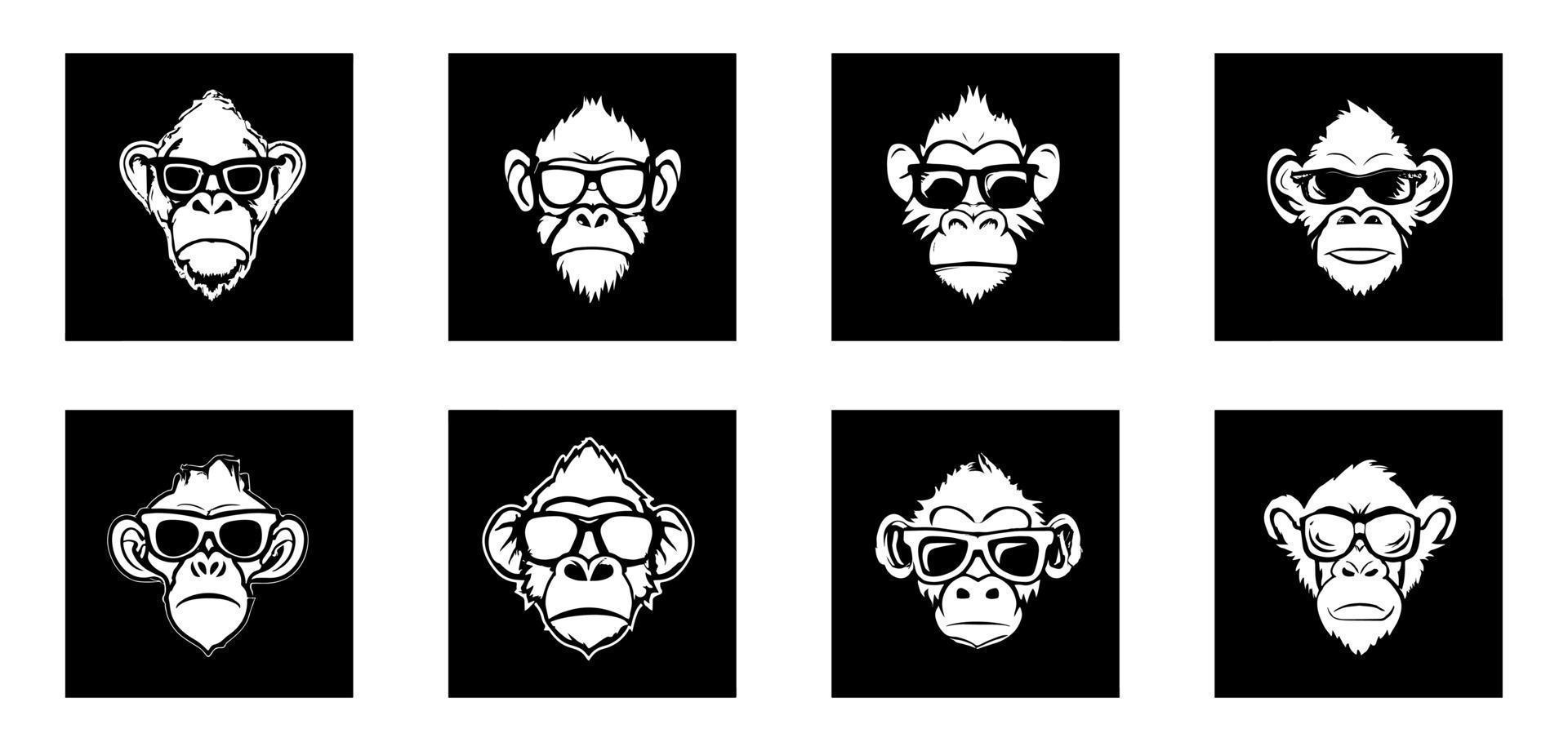 geweldig koel gorilla logo ontwerp. vector illustratie.