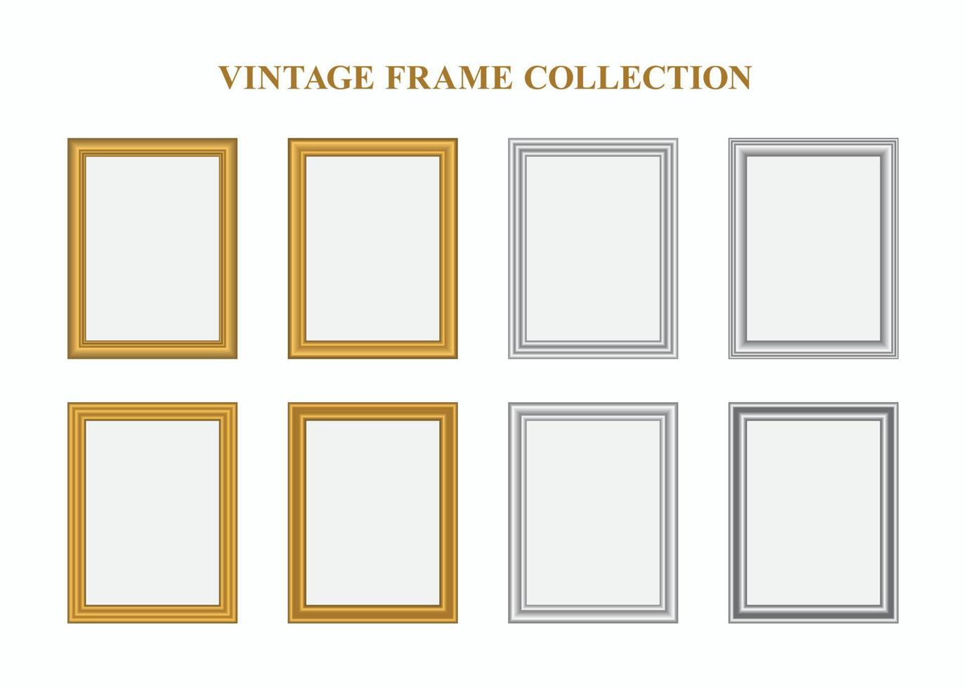 luxe vintage frames vector