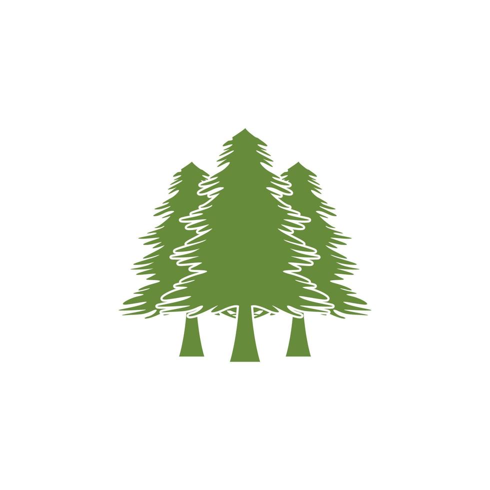pijnboom boom icoon ontwerp vector