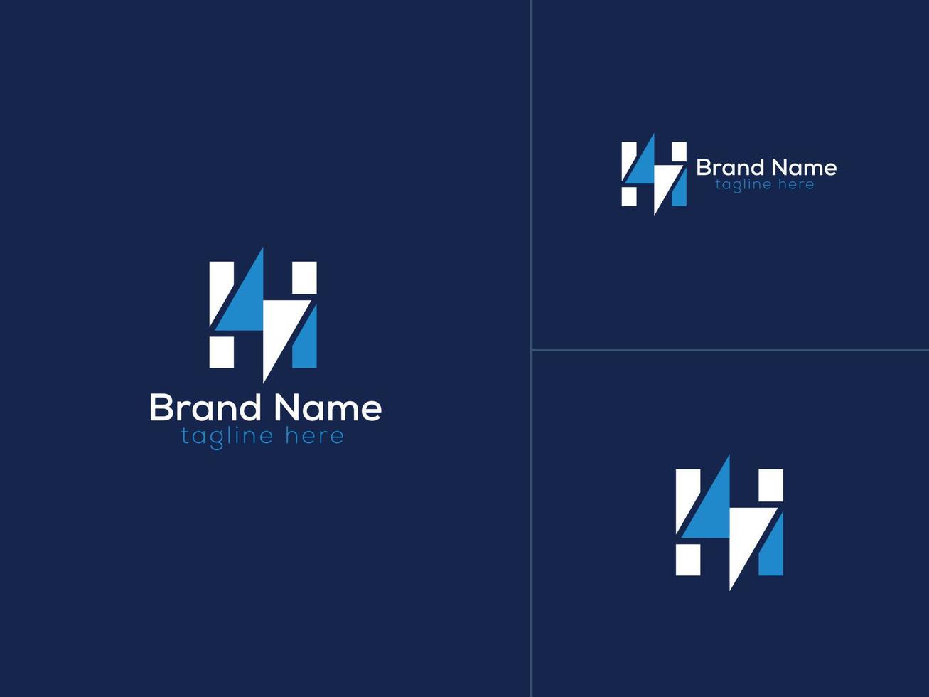 h brief logo ontwerp - merk logo vector