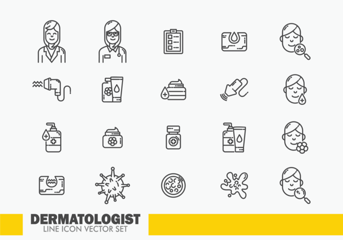 Dermatologie Pictogrammen Vector