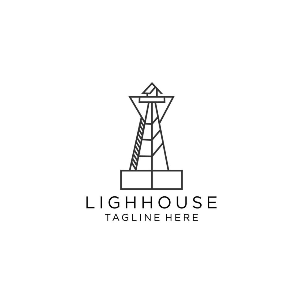 ligh huis logo icoon ontwerp vector