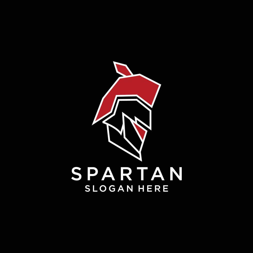 spartaans gemakkelijk logo ontwerp vlak vector